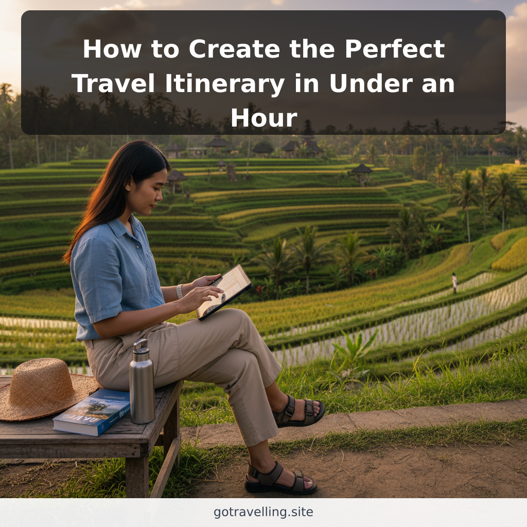 How to Create the Perfect Travel Itinerary in Under an Hour