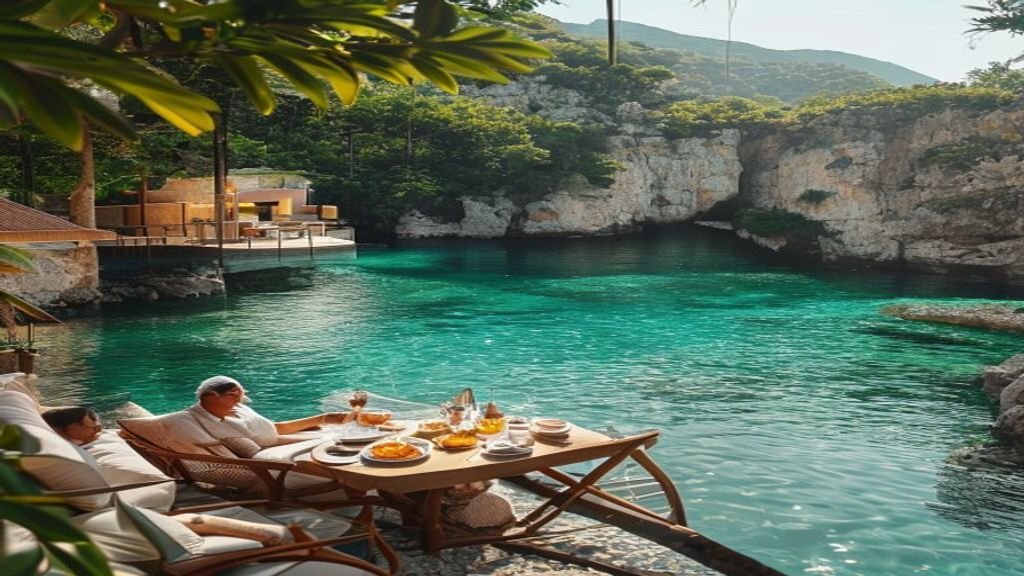 Luxury vacation ideas feature pristine beaches and upscale resorts worldwide