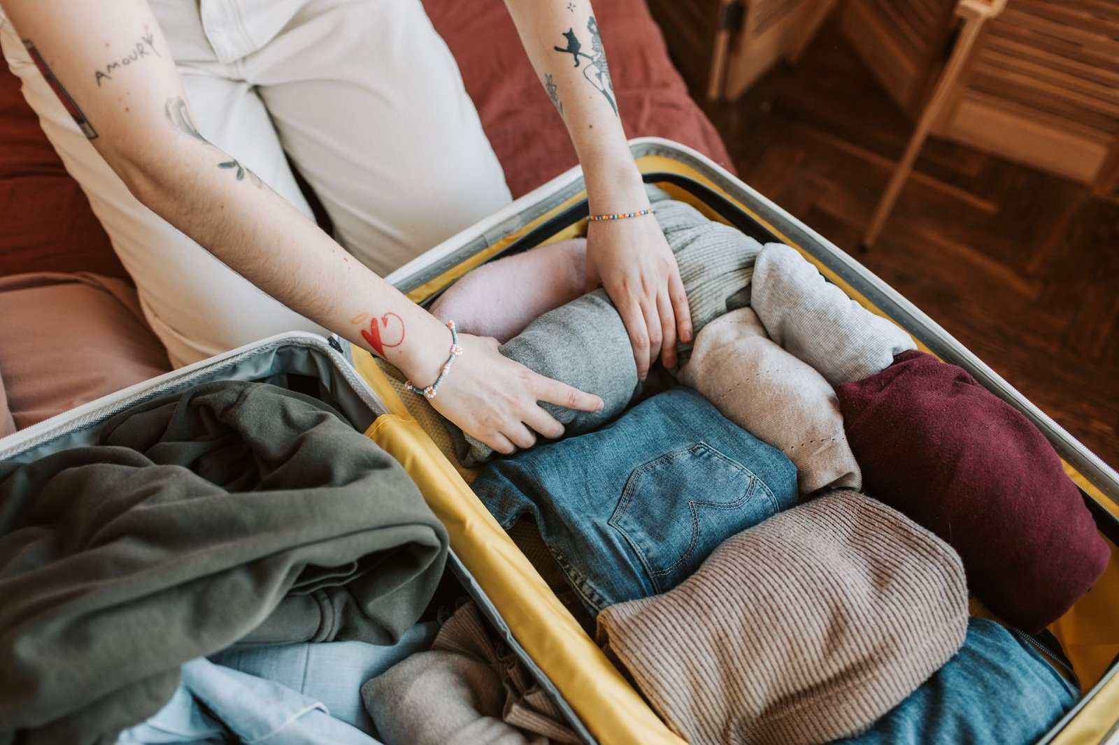 Packing essentials list for travelers before trip departure